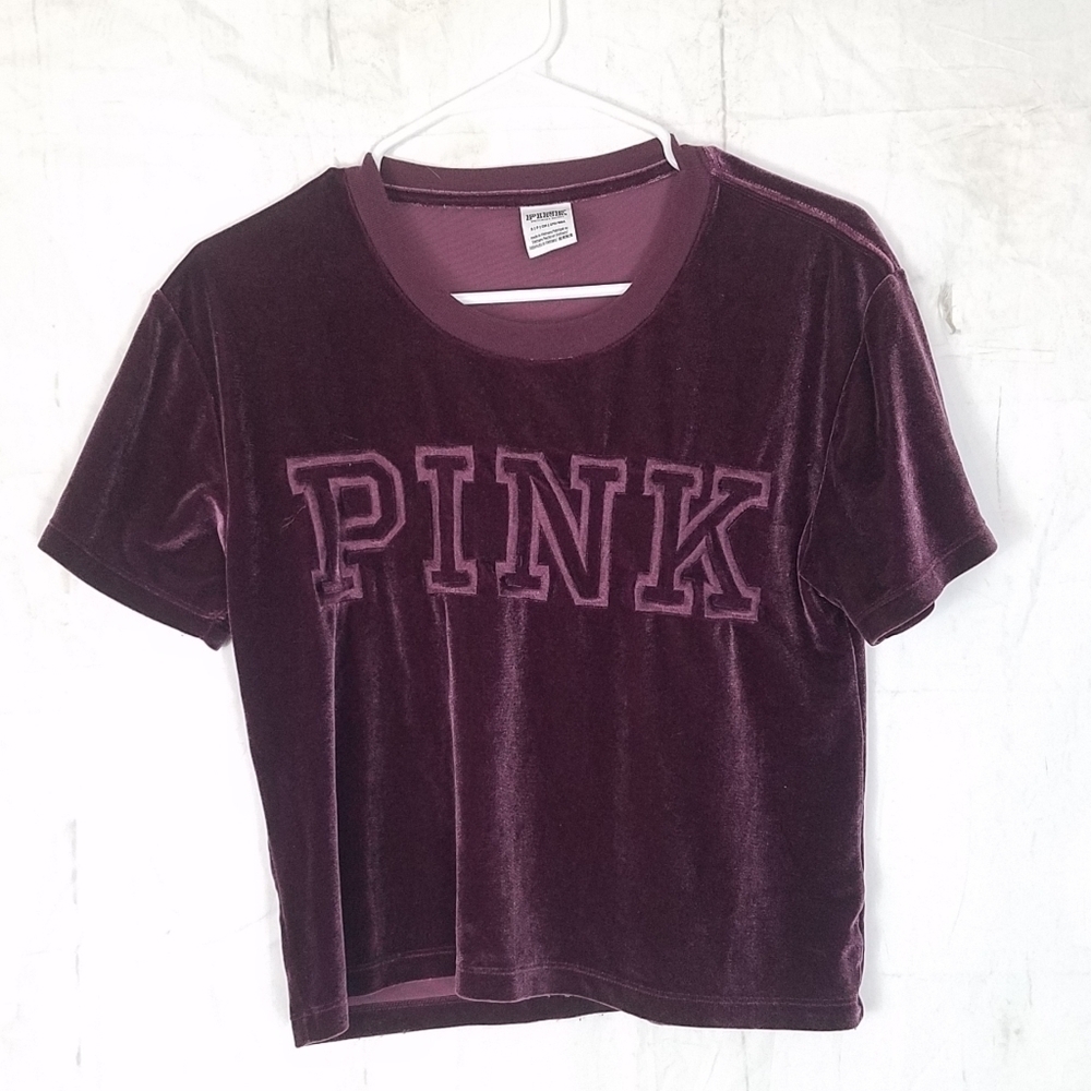 Pink Victoria's Secret  velvet crop top